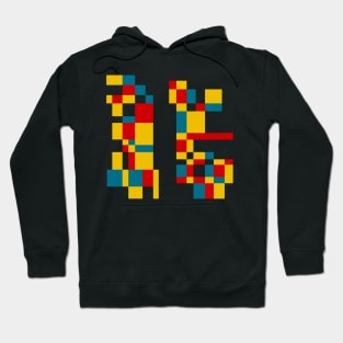 Minimal Primary #4 (Mondrian Inspired) Hoodie